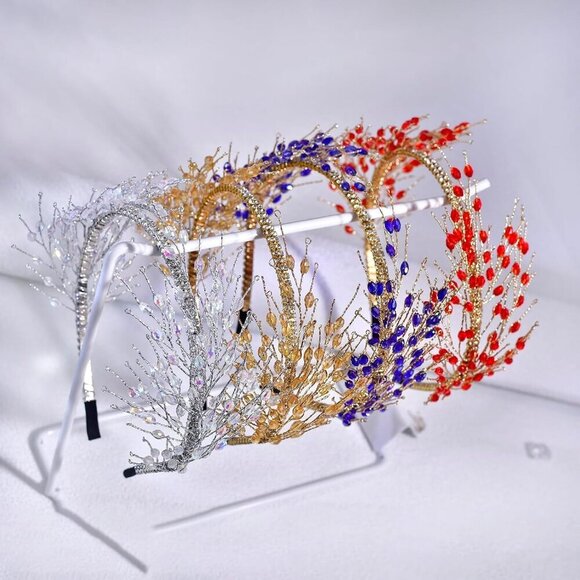 Rhinestone Headband Women Crystal Hair Accessories for Weddings Prom